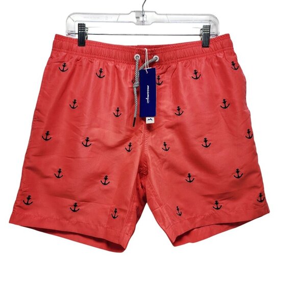 Maamgic Mens Anchor Print Swim Shorts Size Large - Picture 7 of 7